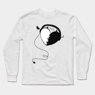 black and white heart Long Sleeve T-Shirt